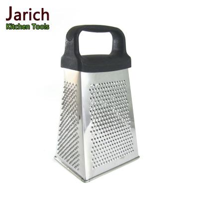 China Sustainable Popular Kitchen Graters Stainless Steel Fruit Vegetable Grater With PP And TPR Handle for sale