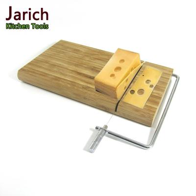 China BAMBOO Bamboo Board Butter Cheese Tofu Bread Slicer With SS 304 Wire for sale