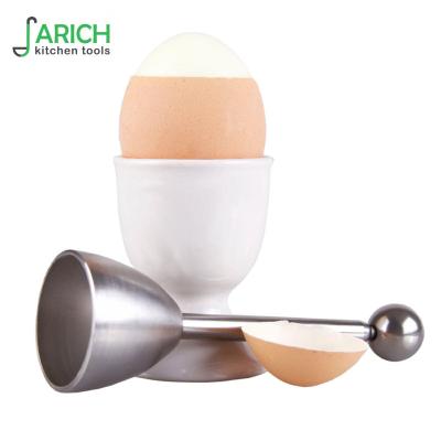 China Whole Viable Stainless Steel Shell Topper Egg Cracker Opener for Boiled Raw Egg for sale