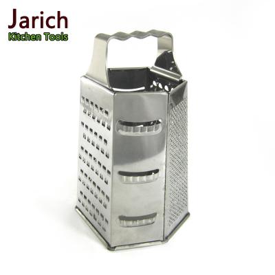 China (JYKG-A211) Viable Stainless Steel Food Safety Stainless Steel Fruit Vegetable Grater with Corrugated Handle for sale