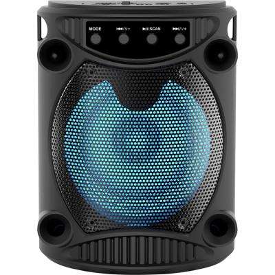 China No 4Inches ZQS1418 Support Colorful Usb/Tf/Fm Bass Wireless Portable Outdoor Speaker System Led Colorful Lights for sale