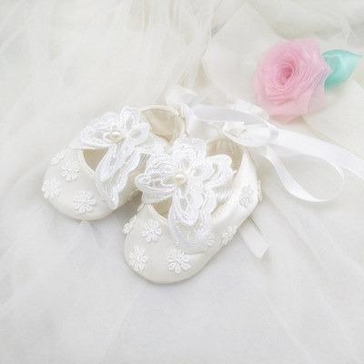 China Spring And Summer Cute Newborn Butterfly Style Hundred Day Banquet Dresses With Handmade Baby Shoes Girl's Shoes for sale