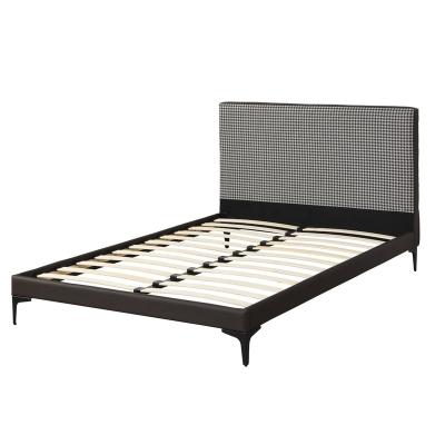 China Foldable Easy Assembly Strong Slats Support Single Multi Full King Sizes Optional Upholstered Wooden Bed Frame for sale