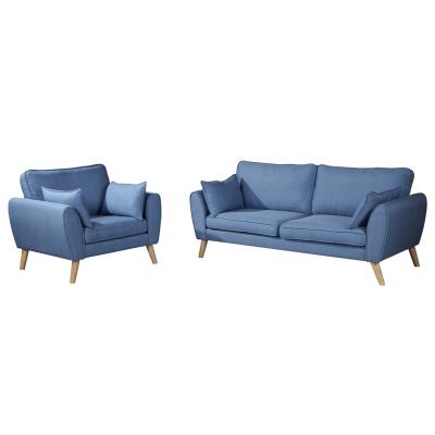 China Factory price fabric living room modular modern single seat upholstered turkish loveseat sofa set furniture with armchair for sale