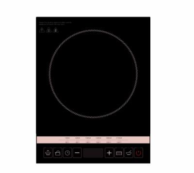 China CHK-B2102 Press Size 220V/2000w Plastic Induction Cooker/60mm Push Button for sale