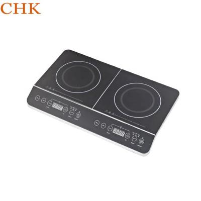 China 220V GS Europe Plastic Style Portable Flipping Form 2 Hob Induction Cooking Burner for sale