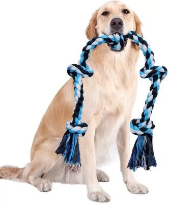 China Viable High Quality Cheap Price 5Knots Dog Rope Toys For Chewers Dog Toys Aggressive Interactive Tough Dogs Rope Toy for sale