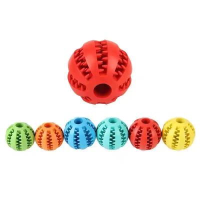 China 2023 Factory Sale High Quality Sustainable Watermelon Interactive Shape Durable TPR Ball Dog Bite Chew Teeth Cleaning Toys for sale