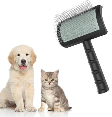 China 2023 Viable Hot Selling Curved Design Dog Grooming Brush Pins Long For Hair Knots Pamper Mold Slicker Combs for sale