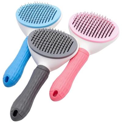 China 2023 Viable Hot Selling Self Cleaning One Head Slicker Brush Mold Pampers Hair Cleaning Comb Waxing Massaging Combs for sale