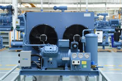 China Refcomp Blue Open Type air cooling Semi Hermetic Condensing Unit High Efficiency Loudness And Stability for sale