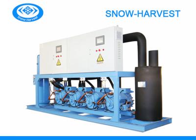 China Refcomp 4 Paralleled Semi-sealed piston compressor Unit Refrigeration Unit Safe Processing Water Cooling Method en venta