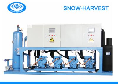 China 4 Paralleled Cooler Compressor Unit Safe Processing Water Cooling Method for sale