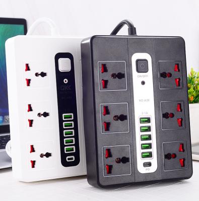 China UniversalÂ   Multi Function 12plugs Power Socket Adapter Power Supply ABS 2400W Adapter for sale