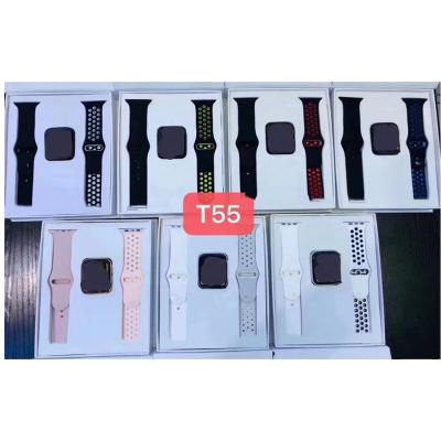 China MP3 Smart Watch T55 Full Touch Screen Relojes T55 Sports Watch Waterproof Playback T55 Series Phone Call For Men Women for sale