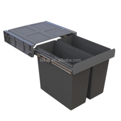 China Suit 300/400/500/600mm Stored Cabinet Size Recycling Side Mounted To Pull Out Waste Bin Garbage Container JC-648 for sale