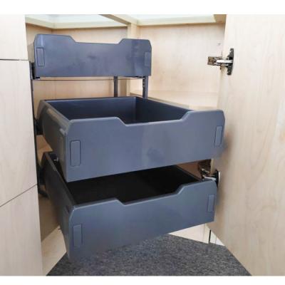 China Pull Out Soft Close Space Saving Full Extension Plastic Kitchen Pull Out Undermount Drawer for sale