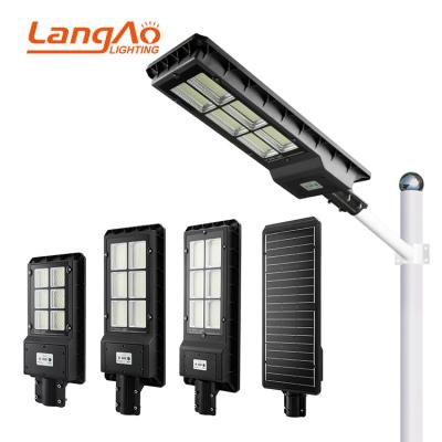 China ROAD Smd Aluminum 60w 120w 180w Outdoor Waterproof IP65 Commercial Motion Sensor Integrated All In One Led Solar Street Lights for sale