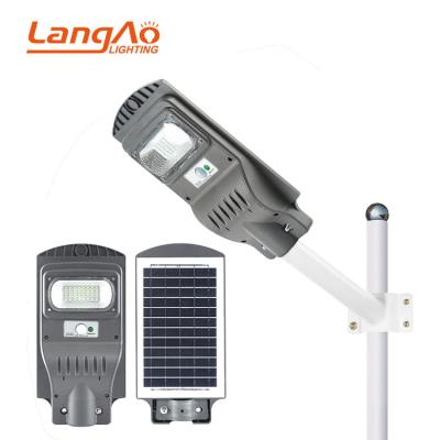 China Wholesale Price ABS Customized IP65 30w 60w 90w ROAD All In One Solar Led Street Light for sale