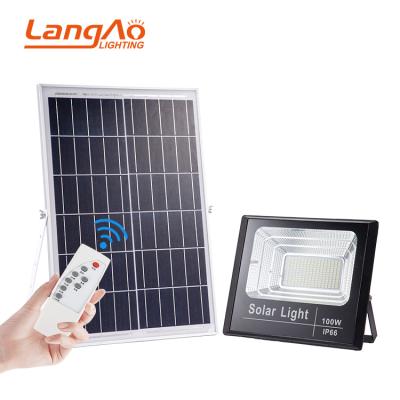 China Garden High Bright High Lumen Outdoor Waterproof IP66 SMD 40w 60w 100w Camping Led Solar Flood Light for sale