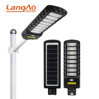 China LangAo High Quality Outdoor Waterproof 100W 150W 200W 250W 300W Road Light Control All In One Solar Street Light for sale