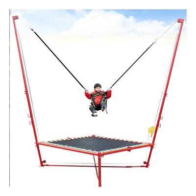 China Steel frame top recommended soft spring trampoline with safety net and heavy duty ladder and trampoline fabric mat for sale