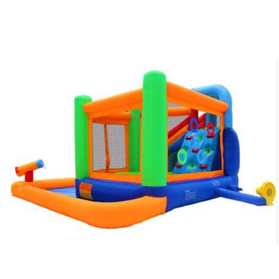 China 2022 PVC factory direct sale summer bouncing children's game inflatable castle with swimming pool for sale