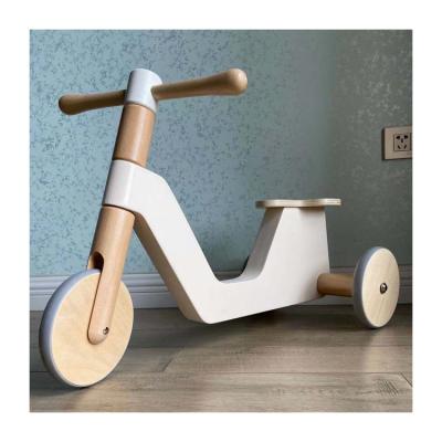 China WOODDYTOY Balance Bike Kids Wooden Toy Baby Ride Pick-Up Trike Push Balance Bike Wooden Toy for Toddlers with Rubber Wheels for sale