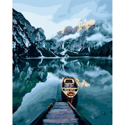 China New Custom Classical/Postmodern Craft DIY Oil Painting Set With Wooden Frame Paint Brushes Acrylic Paints Paint By Numbers On Canvas Kit For Kids for sale