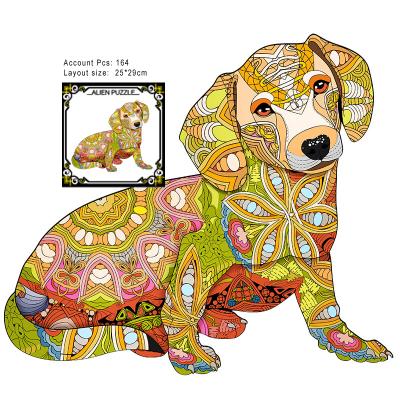 China Cartoon Toy Puzzle Dog Unique Shape Jigsaw Puzzle Pieces Lovely Animal Adults 14 Years Old Up Wooden Puzzles Teens Best Family Game for sale