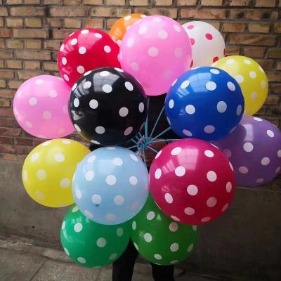 China Gift Toy China 100 Pcs Packing Helium Round 12 INCH Dot Custom Design Balloon Printing Globos 12 Inch Latex Balloon for sale