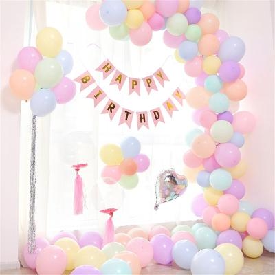 China Advertising Toy Wholesale 100 PCs set kids birthday party decoration balloon 5 inch 1.1g latex Macaron balloons for sale