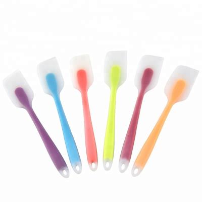 China Viable Heat Resistant Transparent Colorful Baking Pancake Turner Silicone Spatula Scraper Set for sale