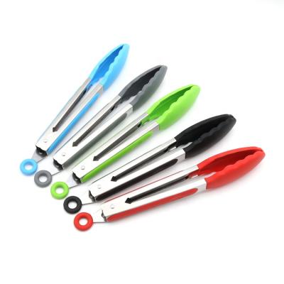 China Viable Silicone Kitchen Accessories Stainless Steel Food Tongs Serving BBQ Tongs for sale