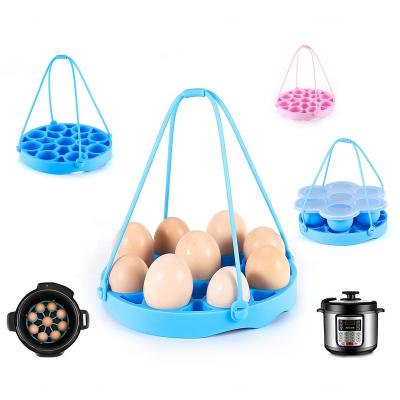 China Food Grade BPA Silicone Egg Holder Multifunctional Heat Resistant Viable Silicone Bakeware Eggs Free Steamer for sale