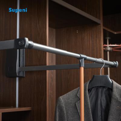 China (Size) Supeni Adjustable Adjustable Wardrobe Lift Rail Pull Out Wardrobe Rail for sale