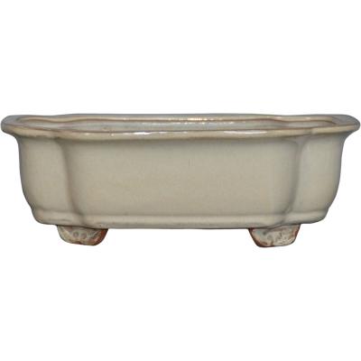 China Contemporary Custom Design Ceramic Plant Flower Pot Rectangle Bonsai Pot for sale