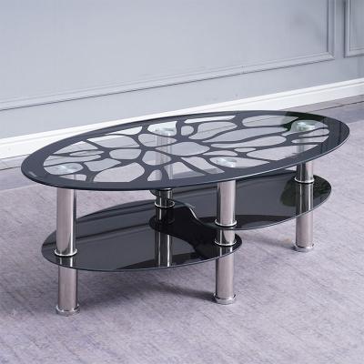 China Nordic Modern Coffee Table Stainless Steel Glass Round Modern Luxury Living Room Coffee Table for sale