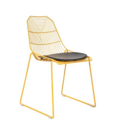 China Wholesale Fine Modern Leisure Chair Gold Work Metal Wire Chair In Dining Room for sale