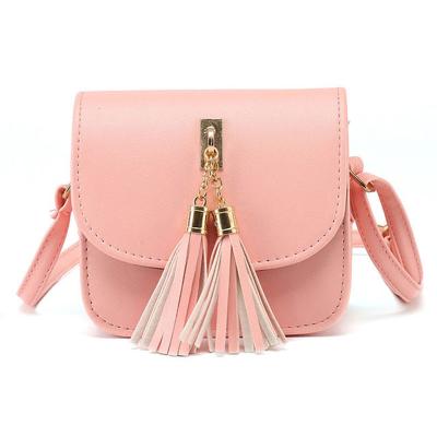 China 2019 Hot Sales PU Bag Women Small Candy Color Tassel Bags Women Handbags Shoulder for sale