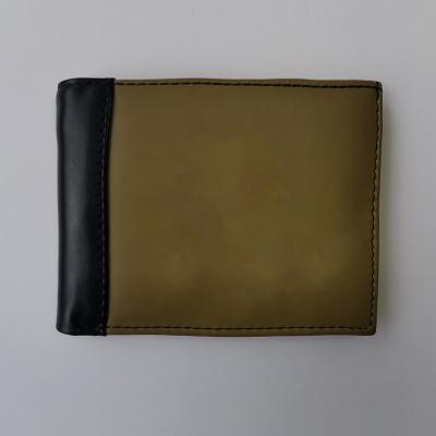 China Waterproof, simple and fashionable short foldable men's wallet leather wallet, built-in multiple card slots for sale