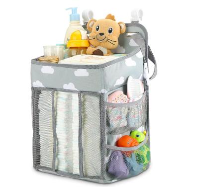 China Baby Diaper Organizer Hanging Diaper Caddy Organizer Diaper Stacker for Changing Crib Playard Table or Wall Nursery Organization Baby Shower Gifts for sale