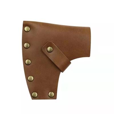 China Multifunctional Leather Ax Blade Durable Hatchet Holster Ax Case Holder Ax Cover Device For Increasing Camping for sale