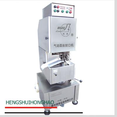 China Meat Processing Double Pneumatic Aluminum Wire Sausage Cutting Machine for sale