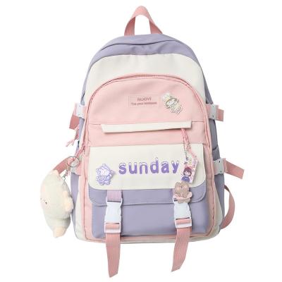 China GPS Schoolbag Female Japanese Two-piece Student Makeup Bag Large Capacity Korean Version School Backpack for sale