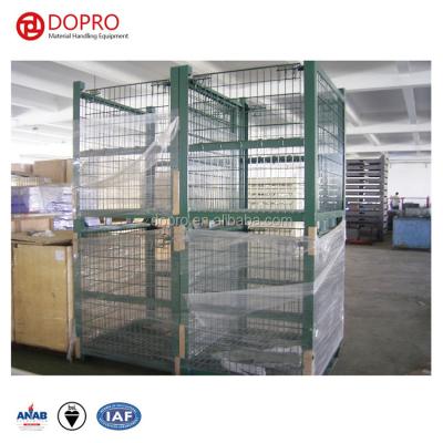 China Customed High Quality Industrial Pallet Warehouse Storage Steel Wire Mesh Cage for sale