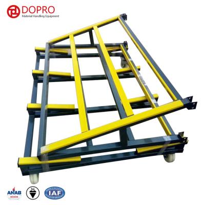 China 2021 Warehouse Folding Meta A Or L Frame Customed Glass Transport Racks for sale