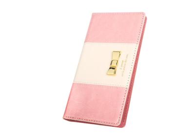 China Ring Strap iPhone 6 Wallet Leather Case For Ladies / Pink Iphone Leather Flip Cover for sale