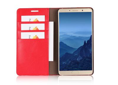 China Unique Red Genuine Leather Phone Case / Real Huawei Mate 10 Leather case for sale