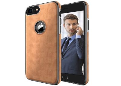 China Brown Soft Profile iphone Tpu Case , Apple Iphone 7 Cell Phone Leather Case for sale